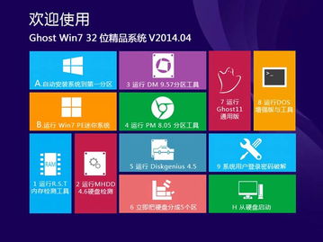 Ghost Win7 x32位精品裝機系統v2014.04 集成IE11與萬能驅動6.0版，高效計算機系統集成服務指南
